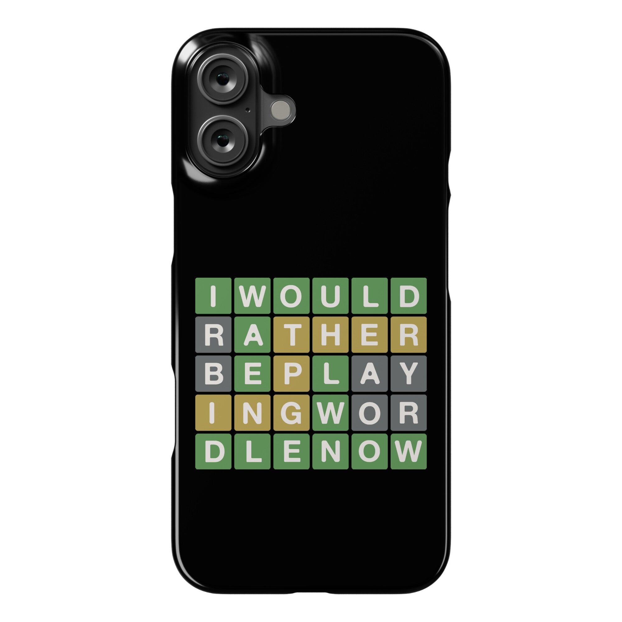 I Would Rather Be Playing Wordle Now Parody Phone Case